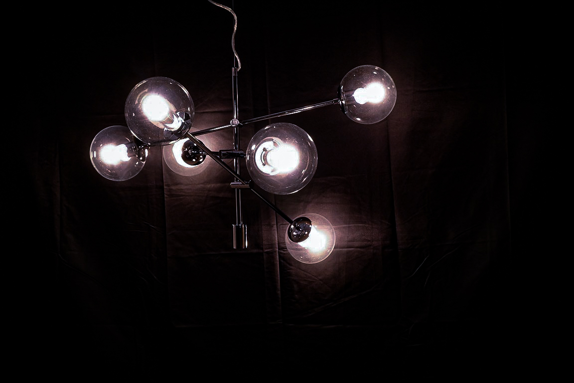 GIOKO 6 LUCI - CROMO TRASPARENTE