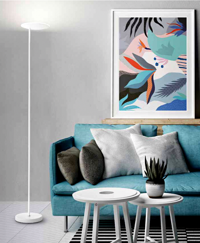 OFELIA - LAMPADA DA TERRA BIANCO - LUCE A LED