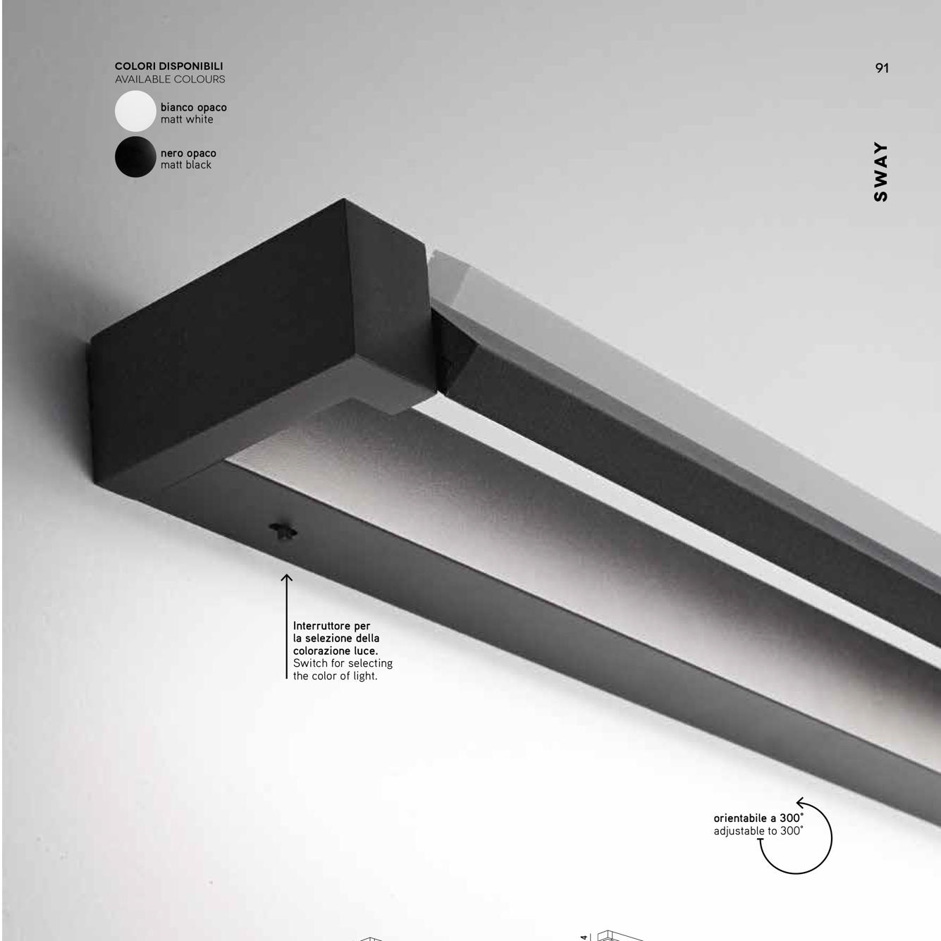 WAY - APPLIQUE ORIENTABILE - LED - MODULO CCT - PER REGOLARE I GRADI KELVIN DELLA LUCE WAY - APPLIQUE ORIENTABILE - LED - MODULO CCT - PER REGOLARE I GRADI KELVIN DELLA LUCE