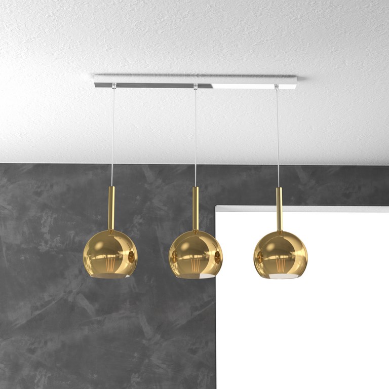 FUTURE LIGHT - 3 LUCI ORO LUCIDO