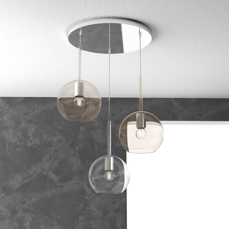 FUTURE LIGHT 3 LUCI MEDIO MIX COLORI TRASPARENTI