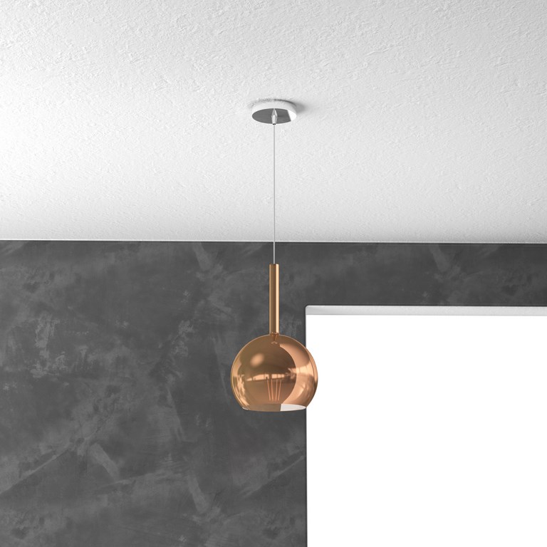 FUTURE LIGHT 1 SOSPENSIONE PICCOLA RAME LUCIDO