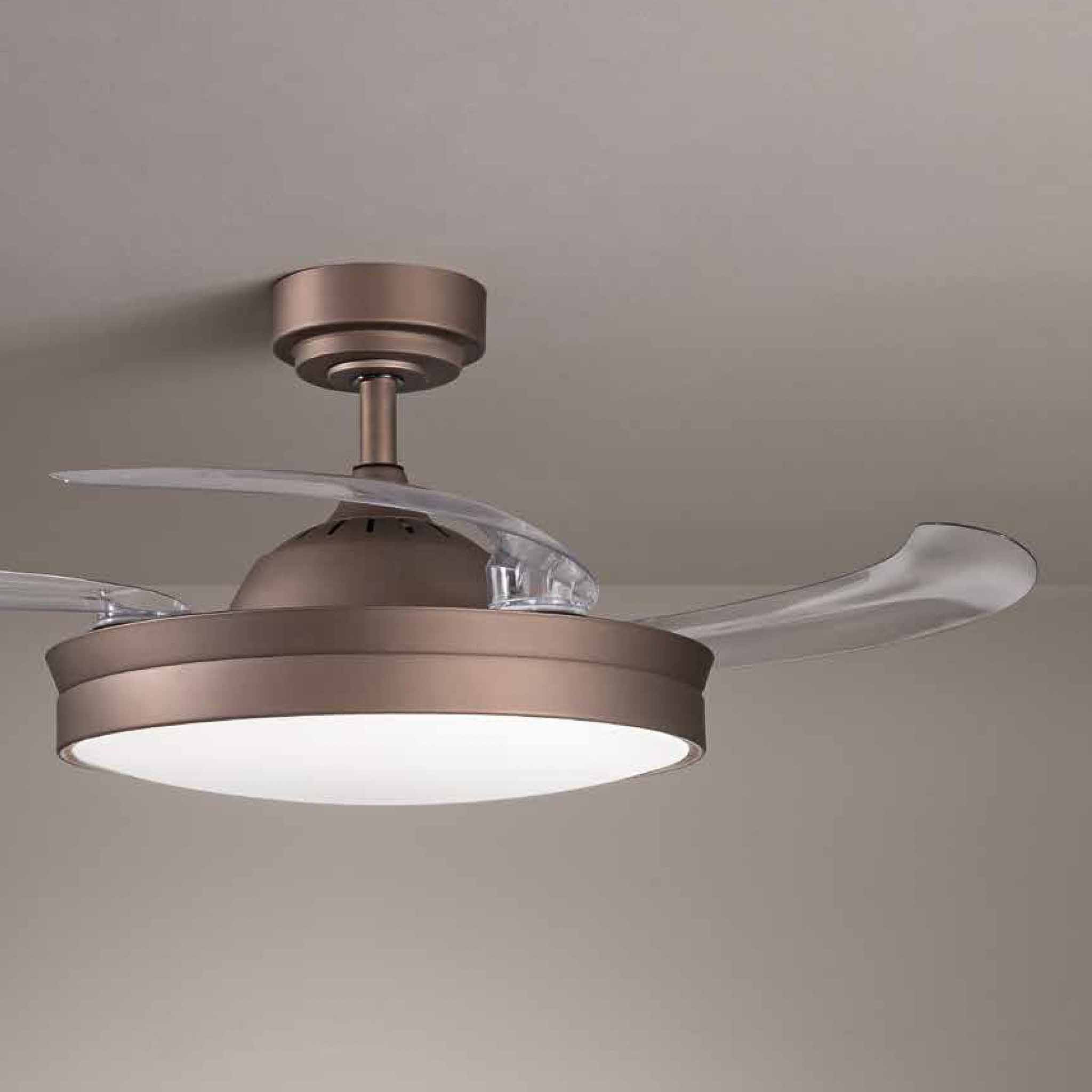 VENTILATORE OPEN+ - COLORE MARRONE METALIZZATO - NUOVO MODELLO - 4 PALE - MOTORE DC