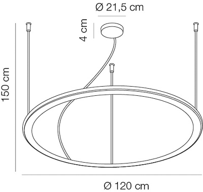 Tour x 1 - Misura Ø120 - Lampade a led anello circolare
