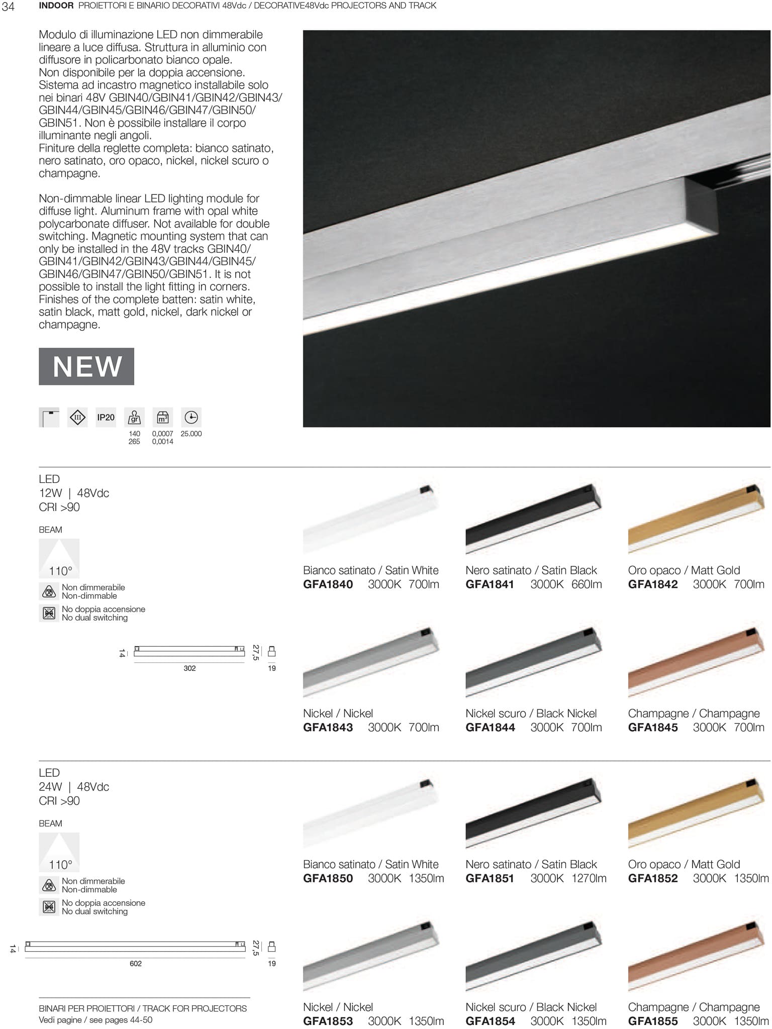 accessori binario decorativi 48V