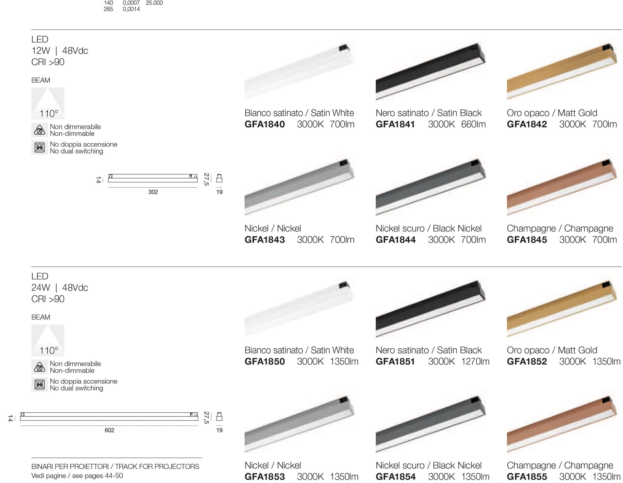 accessori binario decorativi 48V