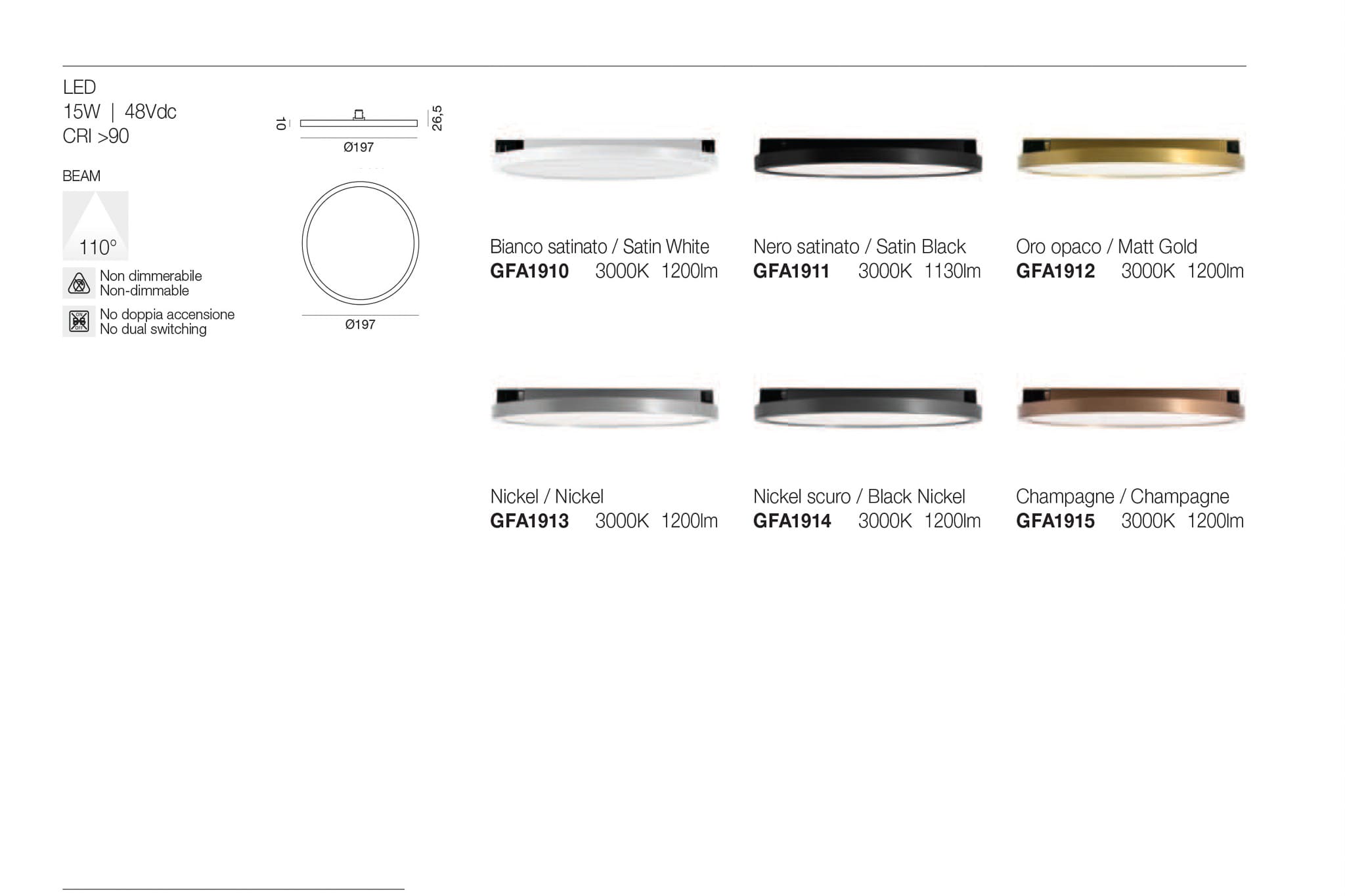 accessori binario decorativi 48V