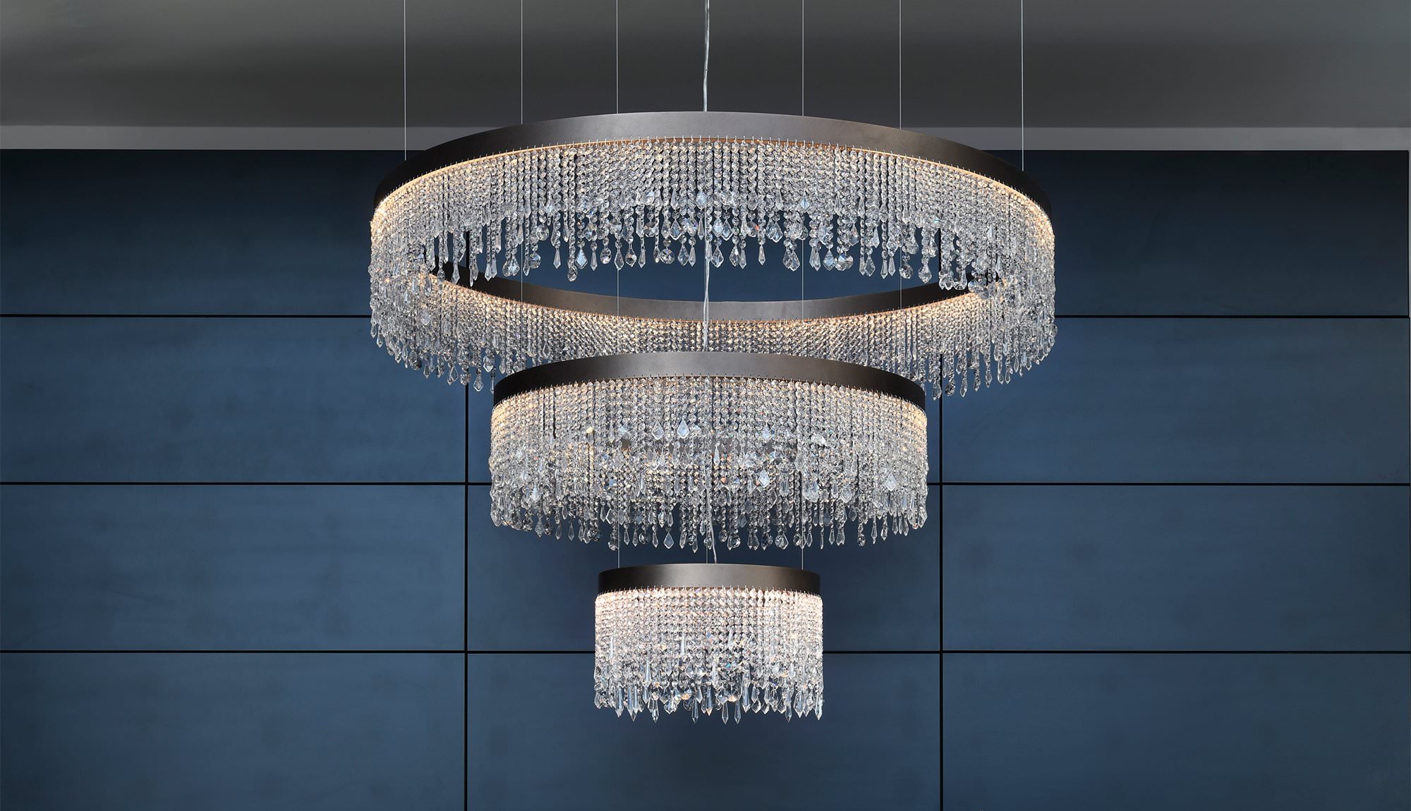 ECLISSE SOSPENSIONE COMBO con cristalli design