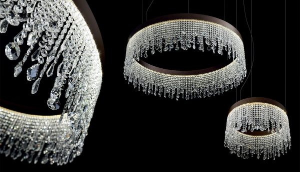 ECLISSE spettacolare elegante Lampade con cristalli