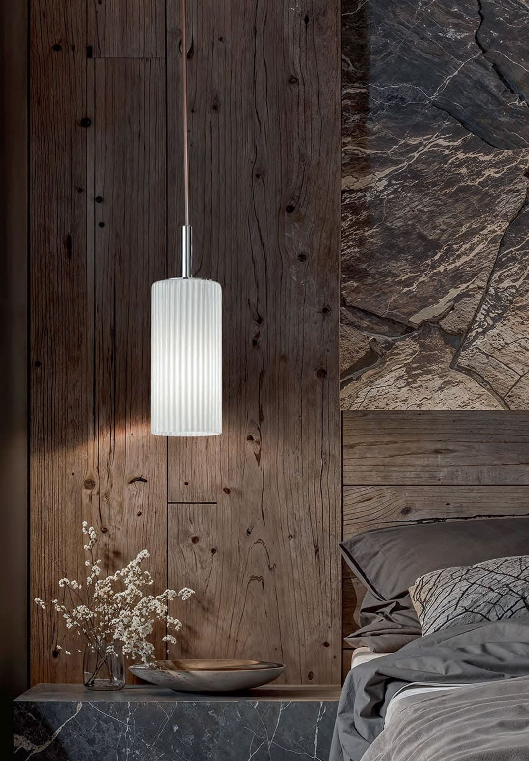 CORINTO - SOSPENSIONE COLOR BIANCO LATTE