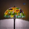 Tiffany Girasole piantana multicolori con montatura resina e zama
