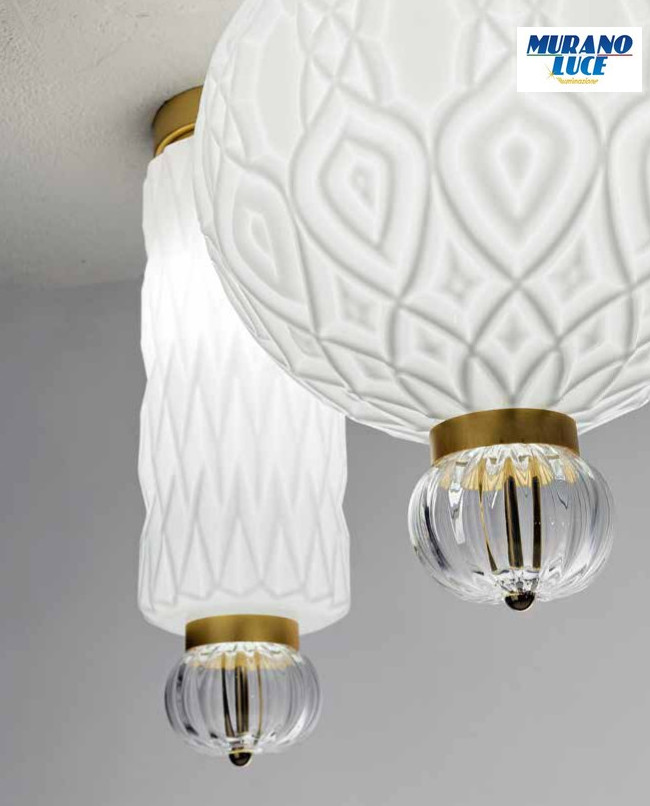 OMG plafoniera in vetro stampato - LOUNGE - ROUND OMG plafoniera in vetro stampato - diverse forme