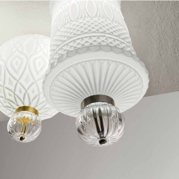 OMG plafoniera in vetro stampato - LOUNGE - ROUND OMG plafoniera in vetro stampato - diverse forme