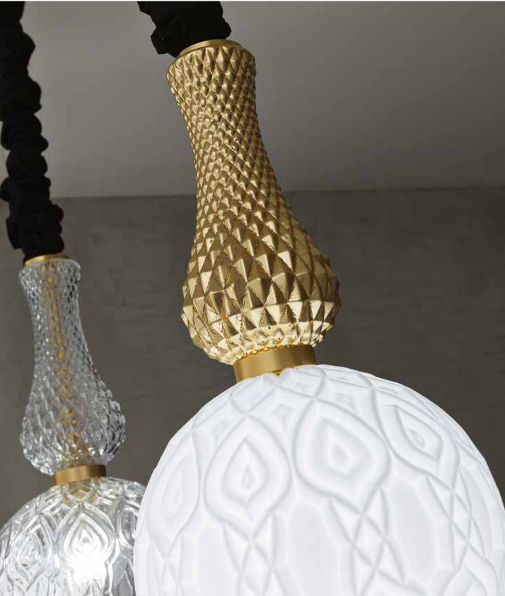 OMG DECORO FOGLIA ORO \ CRISTALLO \ BIANCO LATTE