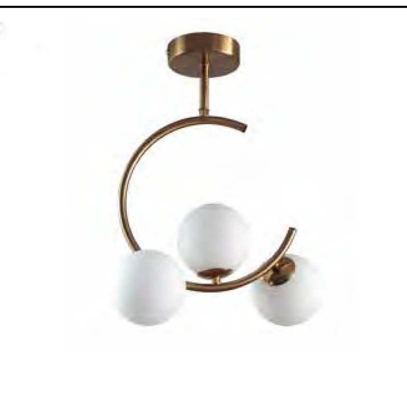 DANTE plafoniera BRONZO 3 LUCI - G9 SOFFITTO