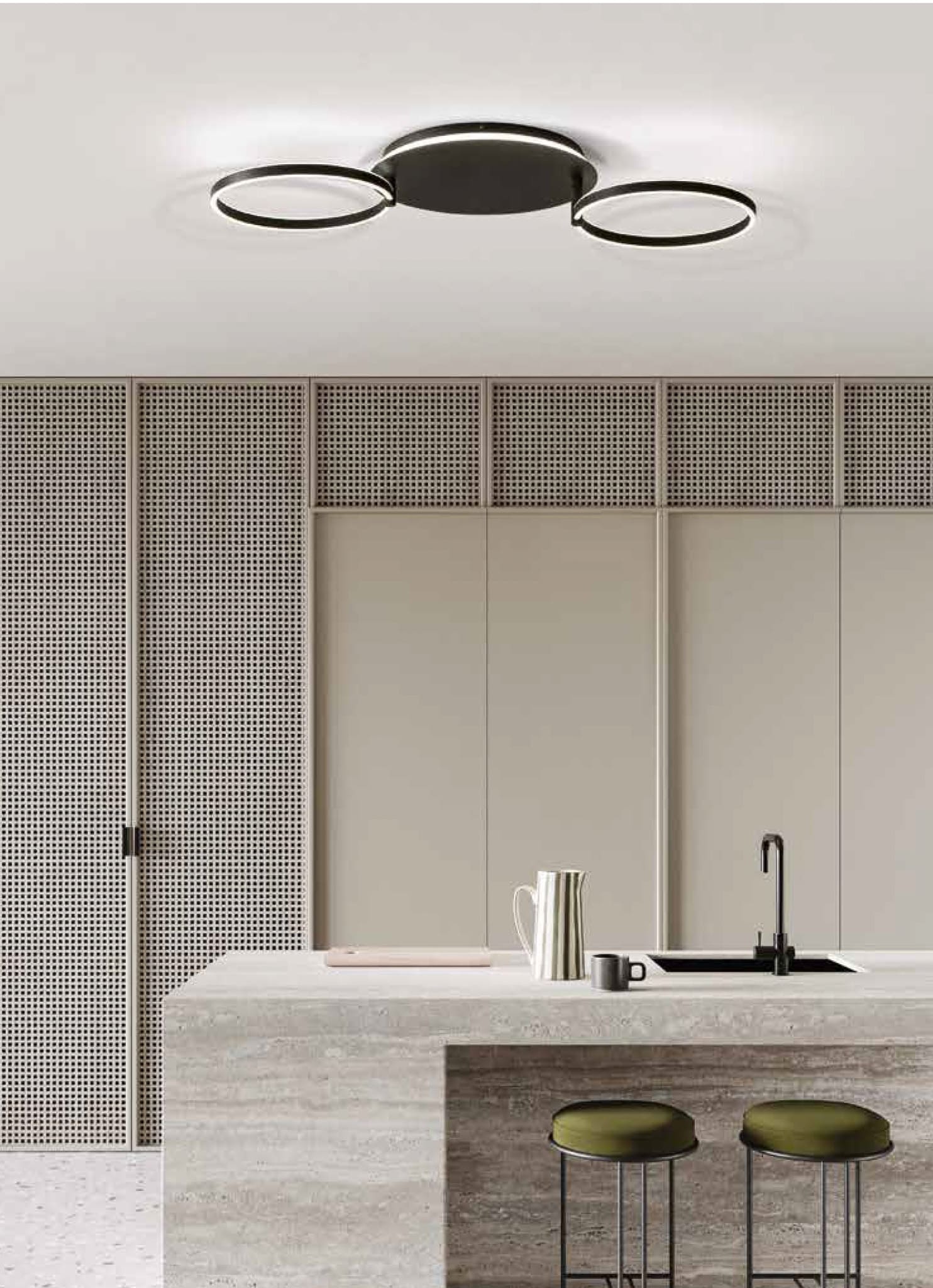 SABA -PLAFONIERA A LED INTEGRATO NERO - LED INTEGRATO