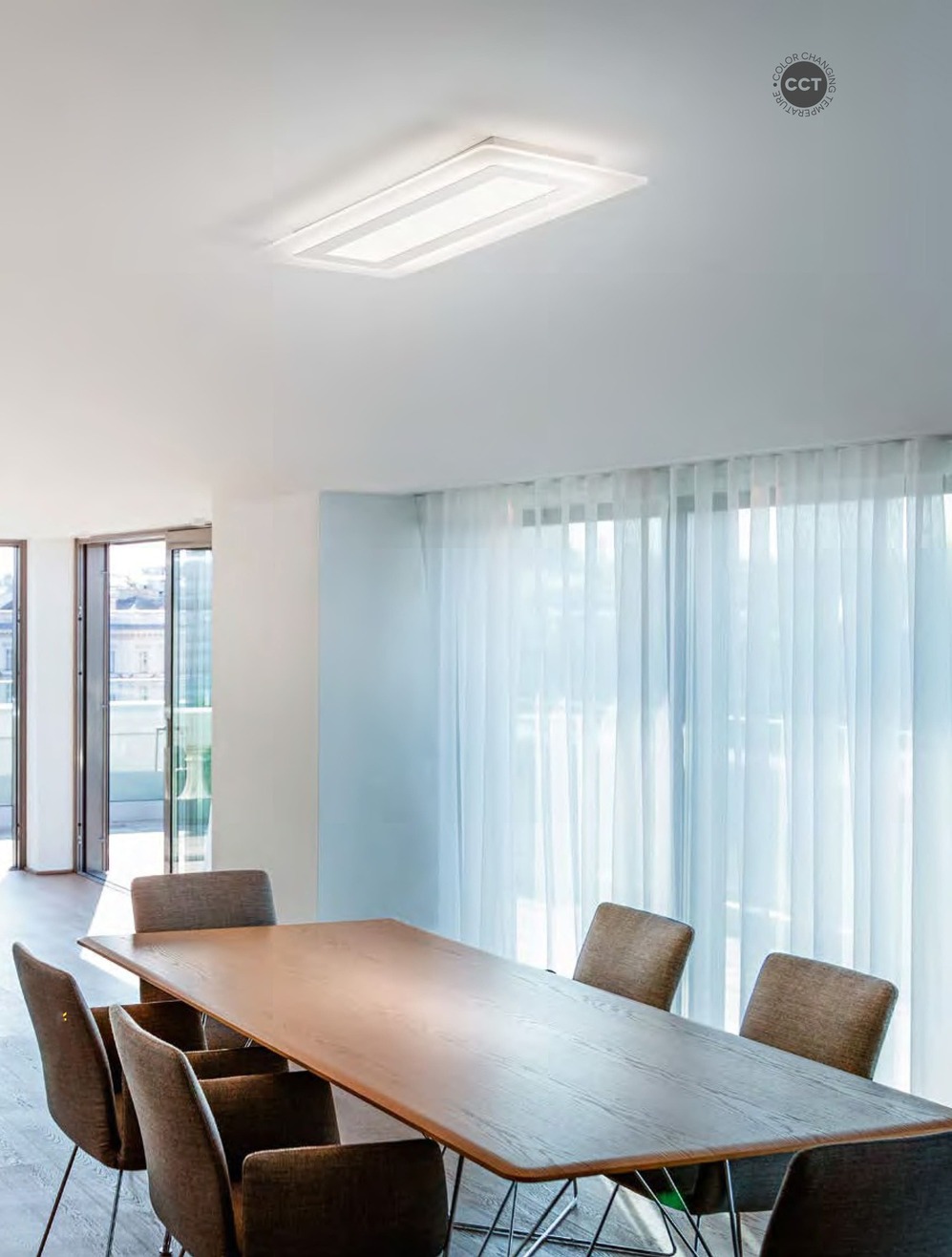 BEND B - PLAFONIERA LUNGA bianco led