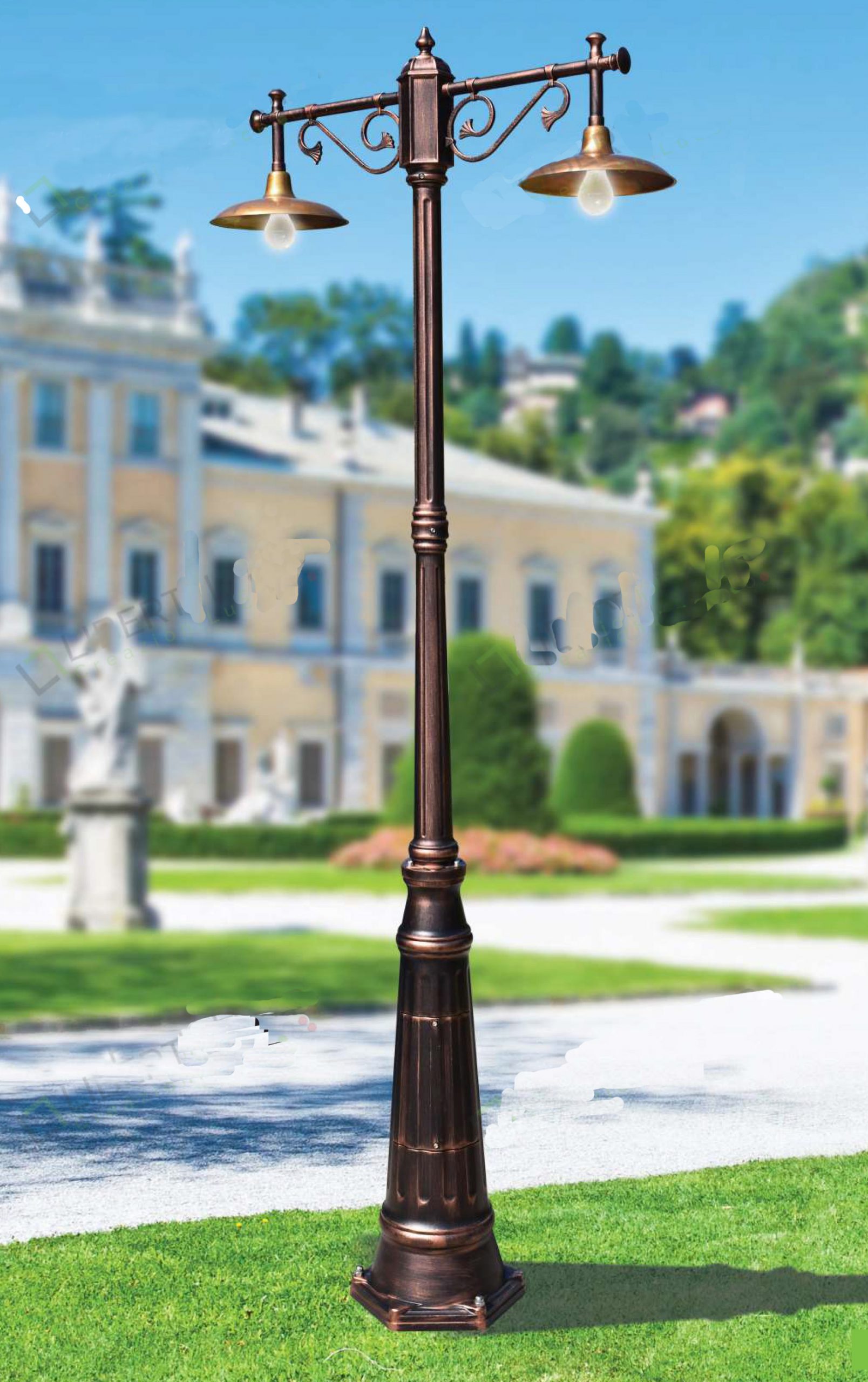 PALO B8-P05 - COLORE NERO RAME - 2LUCI