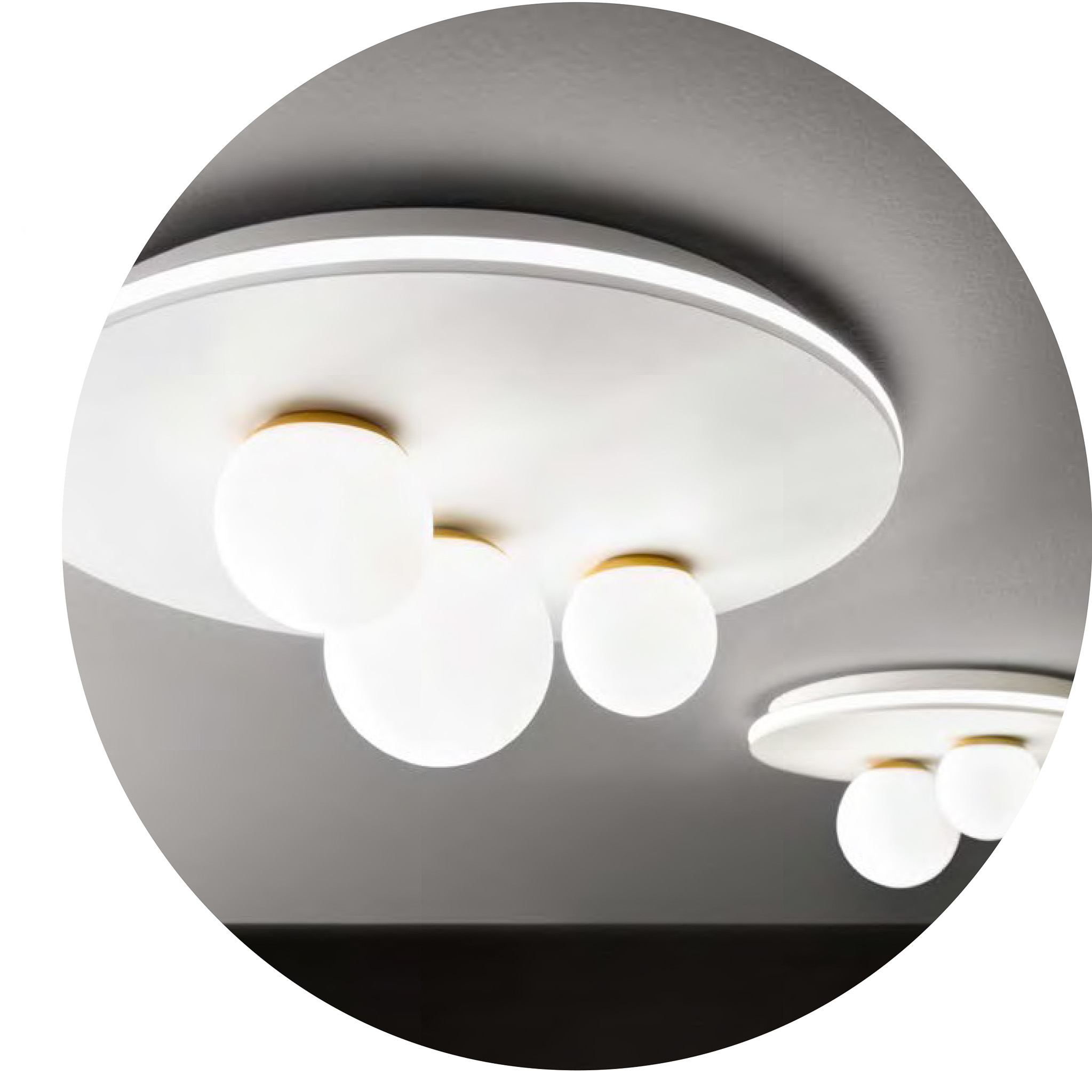 CIRCLE BALL - plafoniere a led - doppia emissione luminosa