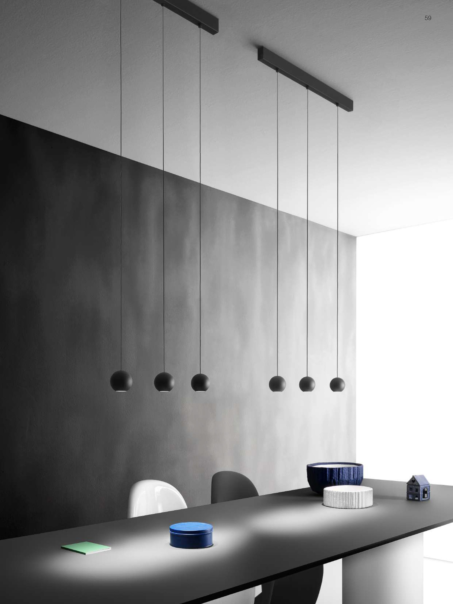 SOSPENSIONE SINGOLA O MULTIPLA LINEARE A 3 LUCI