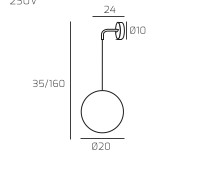 Collezione di lampade a sospensione composta da una o più sfere in vetro pirex soffiato regolabili in altezza e disponibili in diverse finiture e dimensioni.