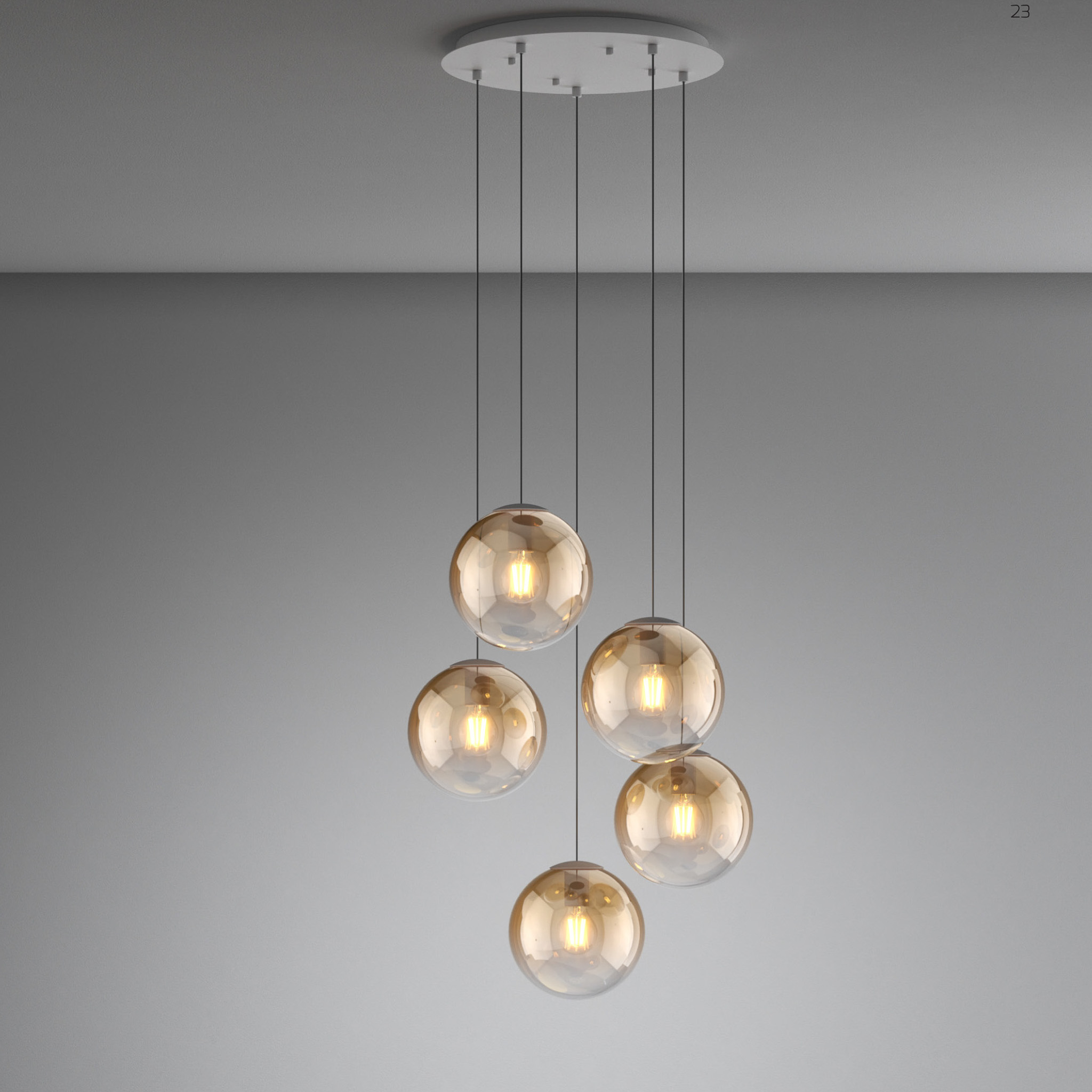 ECLISSE - SOSPENSIONI MULTIPLE CON LUCI E27