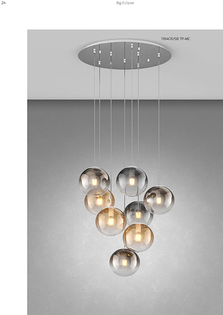 ECLISSE - SOSPENSIONI MULTIPLE CON LUCI E27