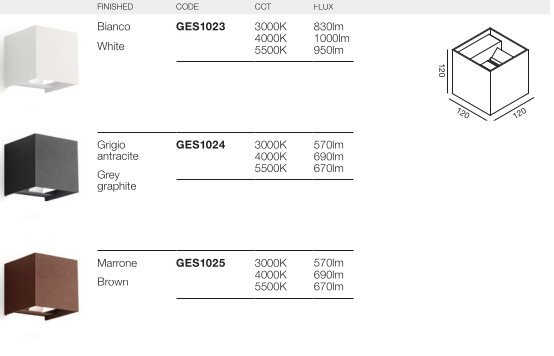Struttura in alluminio pressofuso. Alette interne regolabili per creare diversi effetti di luce. Struttura in alluminio pressofuso. Alette interne regolabili per creare diversi effetti di luce.