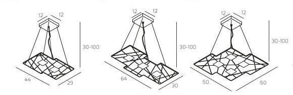 Collezione di lampade realizzate con lastre sagomate di vetro extrachiaro. Il lato a vista è trasparente e la colorazione retrostante bianca, viene impreziosita da una texture astratta realizzata con serigrafie satinate Collezione di lampade realizzate con lastre sagomate di vetro extrachiaro. Il lato a vista è trasparente e la colorazione retrostante bianca, viene impreziosita da una texture astratta realizzata con serigrafie satinate