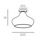 Collezione di lampade a sospensione composte da uno o più elementi in vetro soffiato regolabili in altezza.