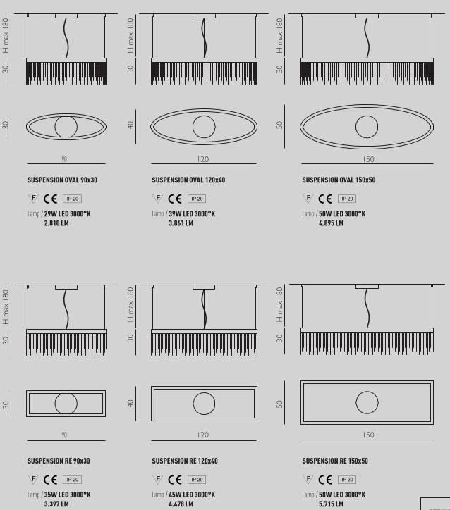 La collezione ECLISSE si presta a soluzioni personalizzabili sia per quanto riguarda la dimensione della struttura che le lunghezza delle calate