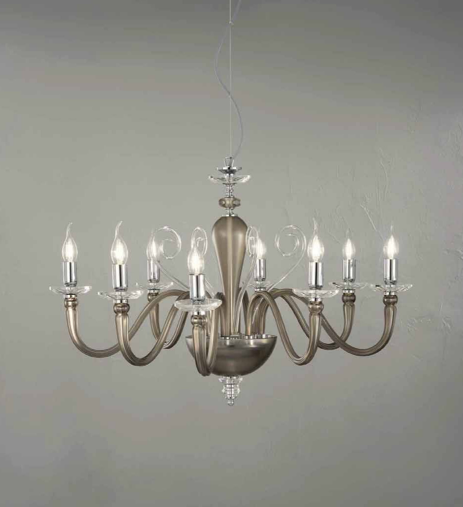 ANGERS . LAMPADARIO 8 LUCI - FUME'