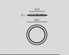 dharma plafoniera media misure