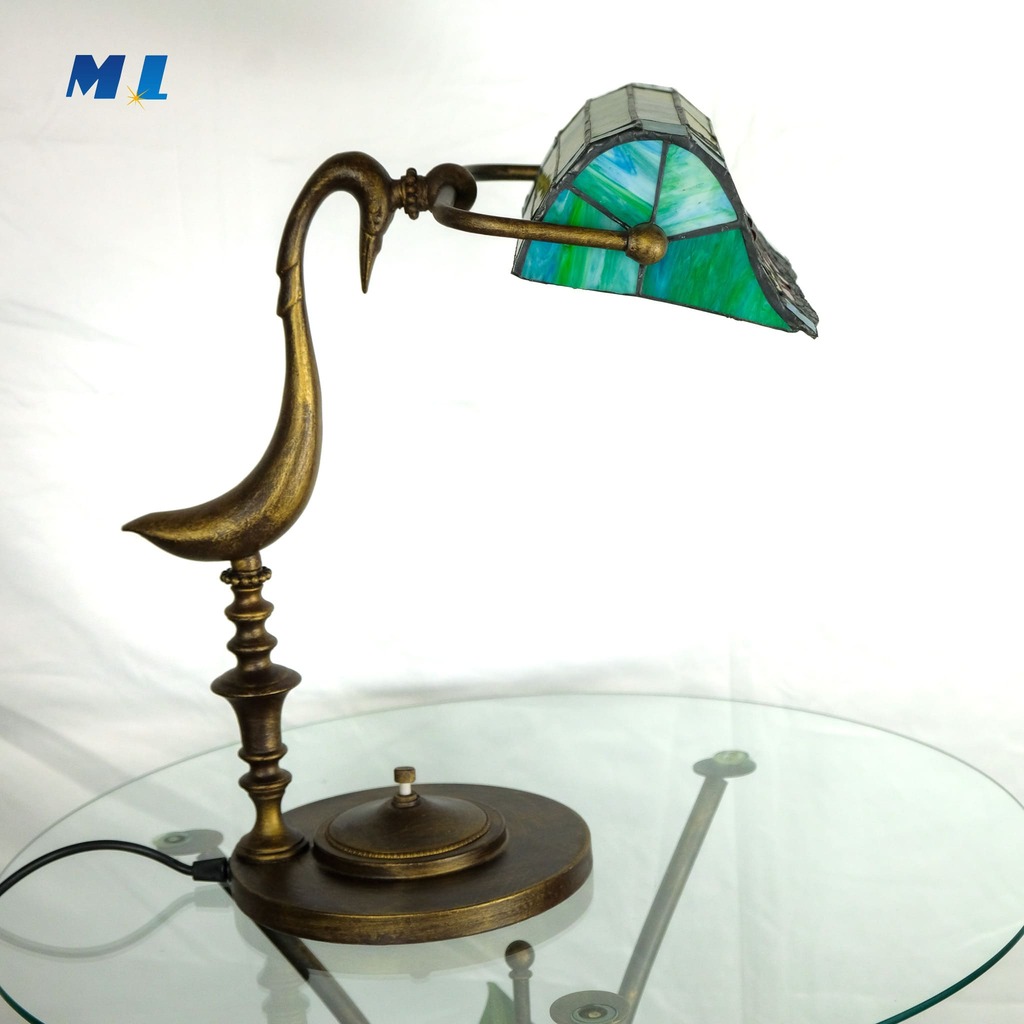 SWAN - LAMPADA da tavolo tipo MINISTERO STILE TIFFANY