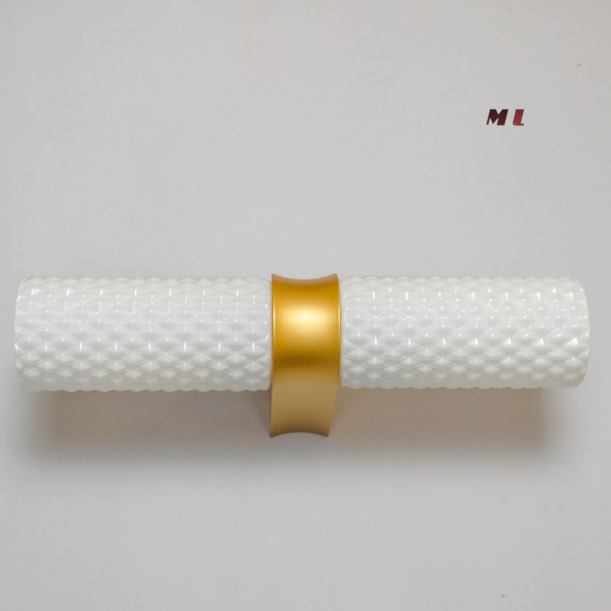 TORCELLO - APPLIQUE 2 LUCI VETRO BIANCO LATTE - MONTATURA ORO OPACO - 2xE14