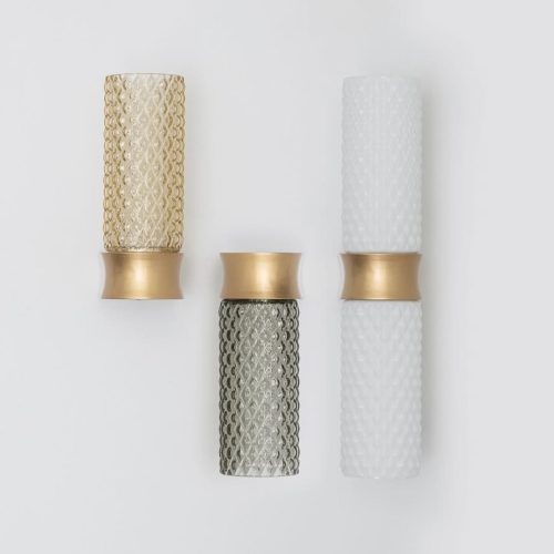 TORCELLO - CON VETRO DI MURANO COLORATO - 1 o 2 luci - vetro avvitabile