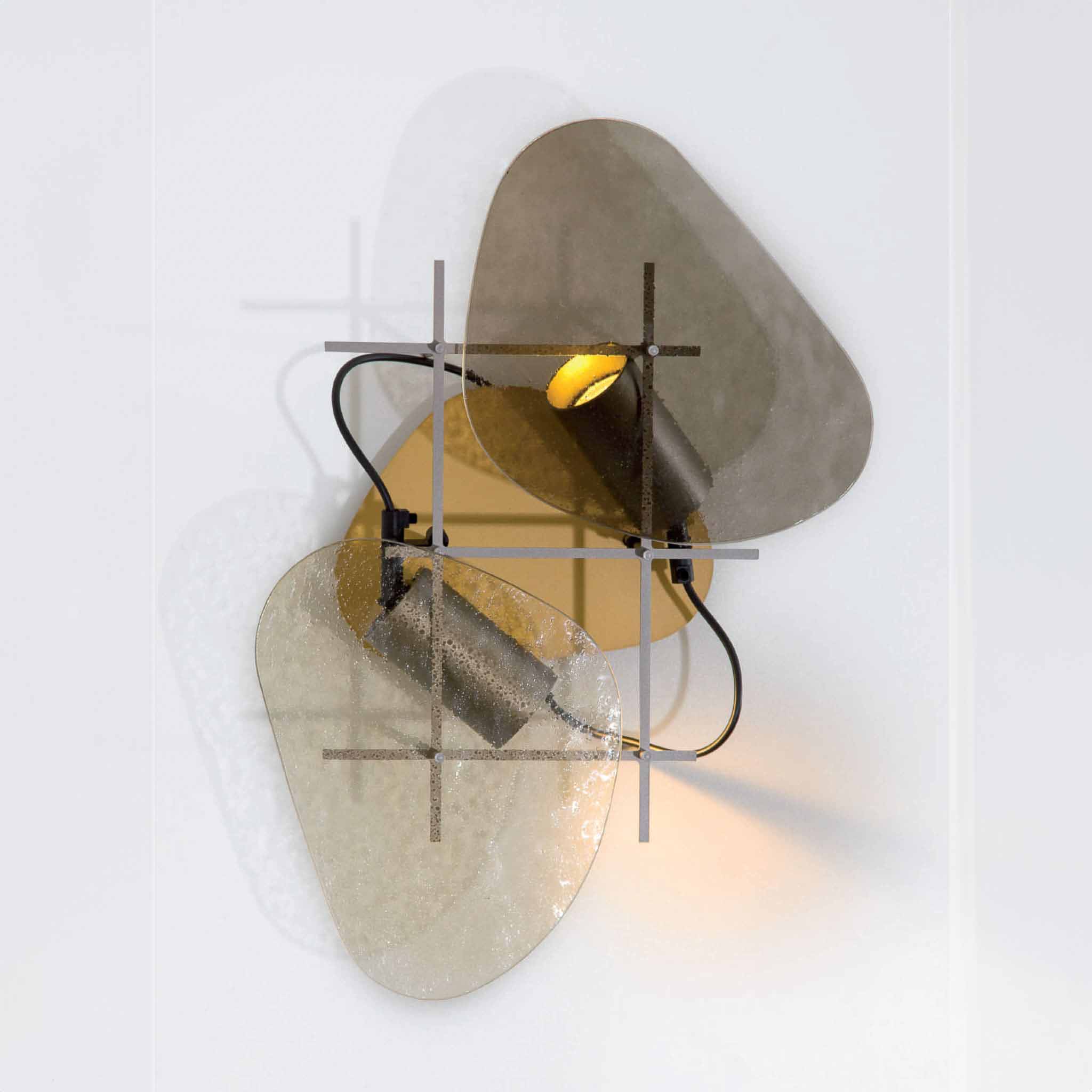 CAMOUFLAGE - APPLIQUE CUSTOMIZABILE VETRO E METALLO - 2xSPOTLIGHT GU10