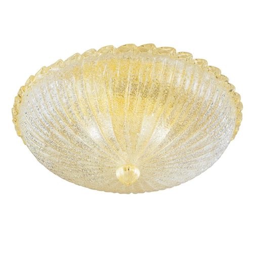 VITTORIA - PLAFONIERA DA SOFFITTO IN VETRO DI MURANO - CRISTALLO CON ORO