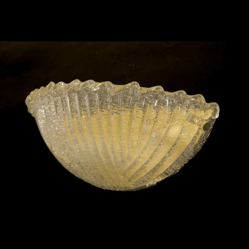 APPLIQUE IN VETRO DI MURANO - COLORE CRISTALLO E MORISE IN ORO