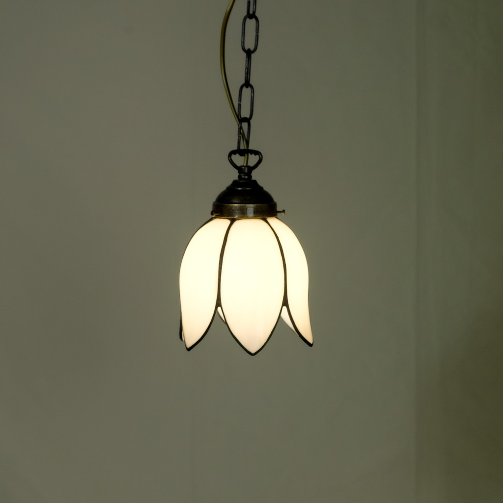 PETALS - SOSPENSIONE MINI TIFFANY - COLOR BIANCO - LAMPADA E27