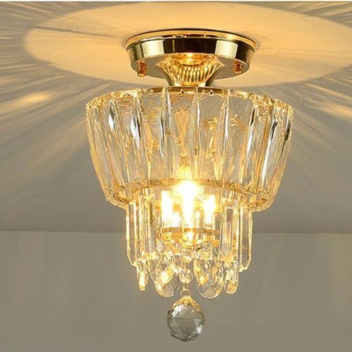 LONDRA - plafoniera con cristalli e losanghe