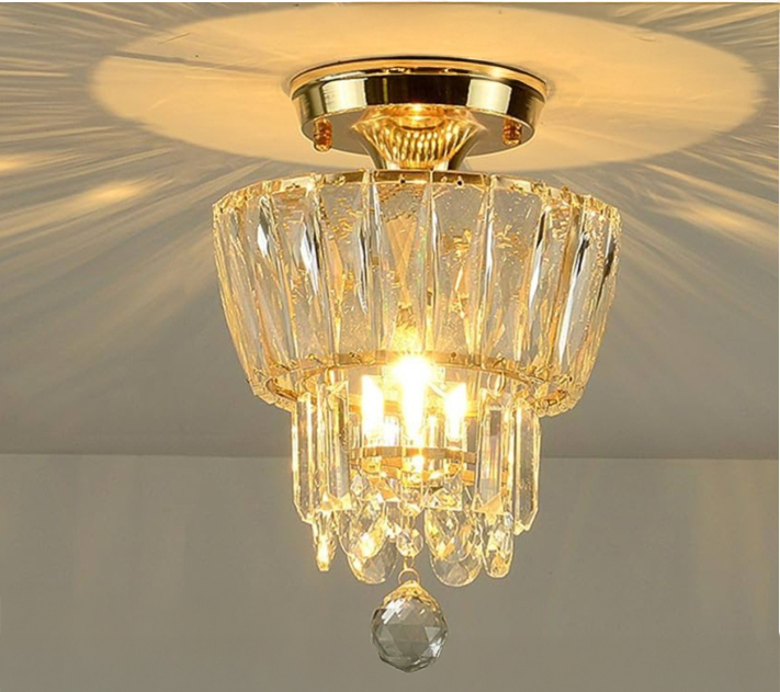 LONDRA - plafoniera con cristalli e losanghe LONDRA - plafoniera con cristalli e losanghe