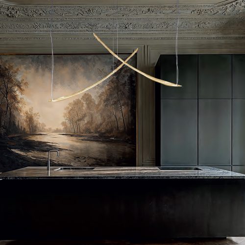 KATANA - SOSPENSIONE IN VETRO SOFFIATO - VETRO DI MURANO CON MODULO A LED