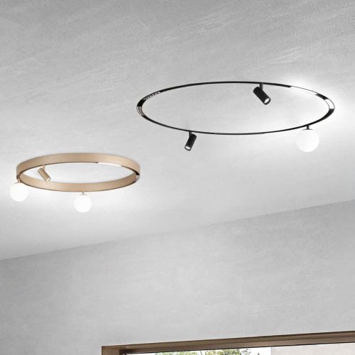 Binario a 48V - per compostizione circolarari - colori nero e oro. Incastro magnetico