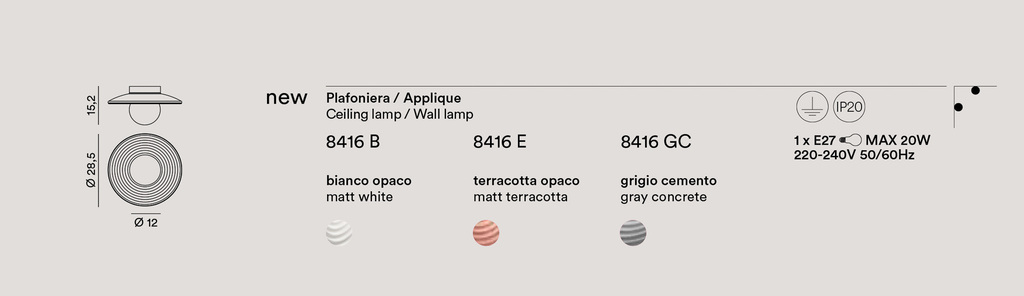HUEVO - LAMPADA DA PARETA o MURO -MISURA
