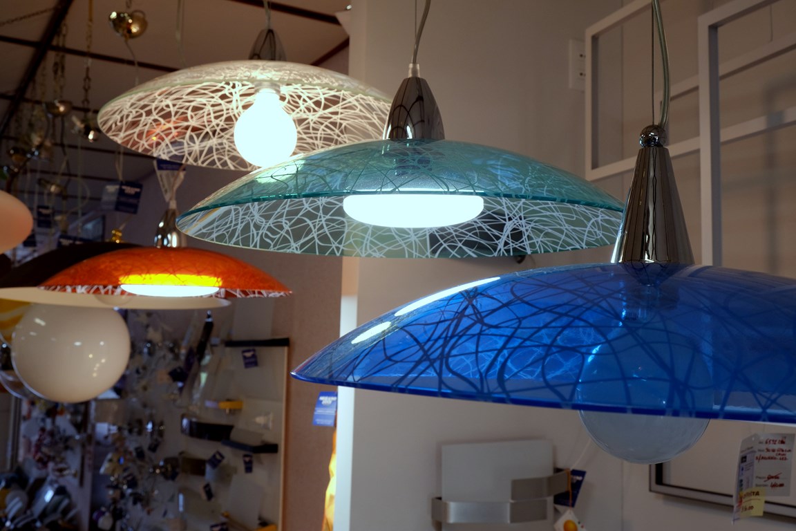 SIGN - SOSPENSIONI IN VETRO - 50cm Altezza 120cm