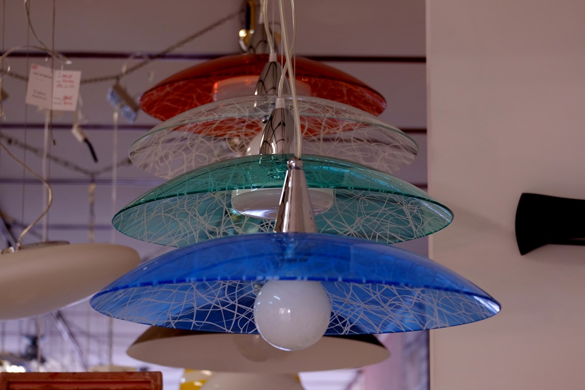 SIGN - SOSPENSIONI IN VETRO - 50cm Altezza 120cm