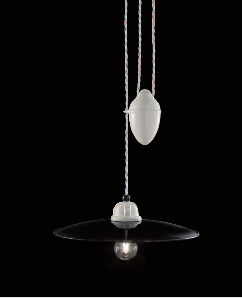 BW - LAMPADARIO CERAMICA BILANCINO BIANCO E NERO BW - LAMPADARIO CERAMICA BILANCINO BIANCO E NERO