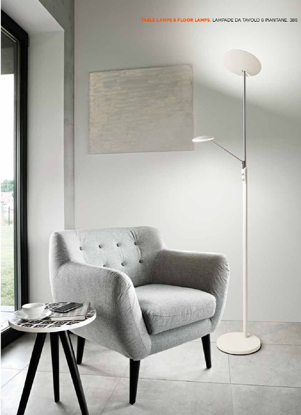 Lady Blanc - Piantana a Led Integrato - Luce Sopra 36W 2340 lumen - Luce Sotto 6W 510 lumen