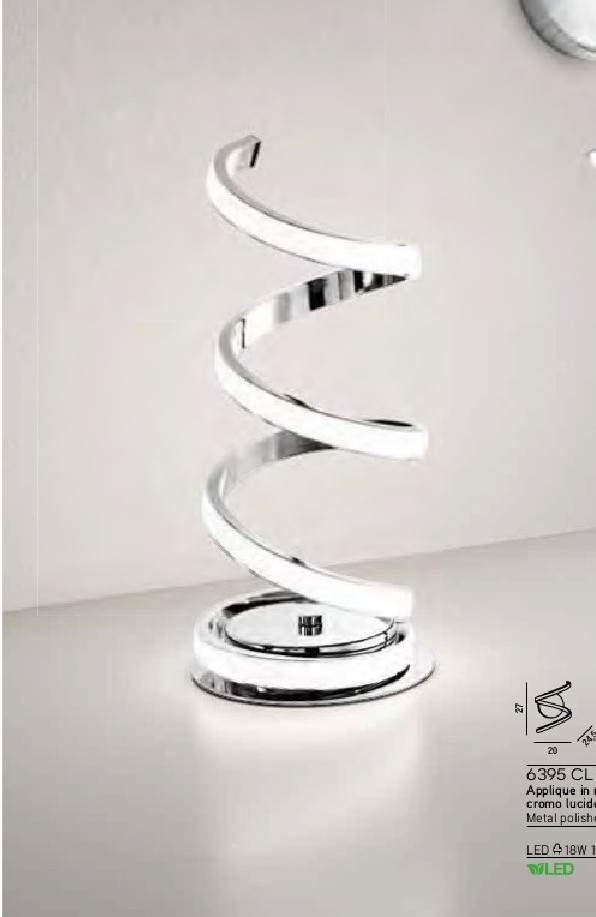 Tornado cr- Lumetto in cromo Lucido Tornado cr- Lumetto in cromo Lucido- Led 20W- 1840 lumen - 3000 K°